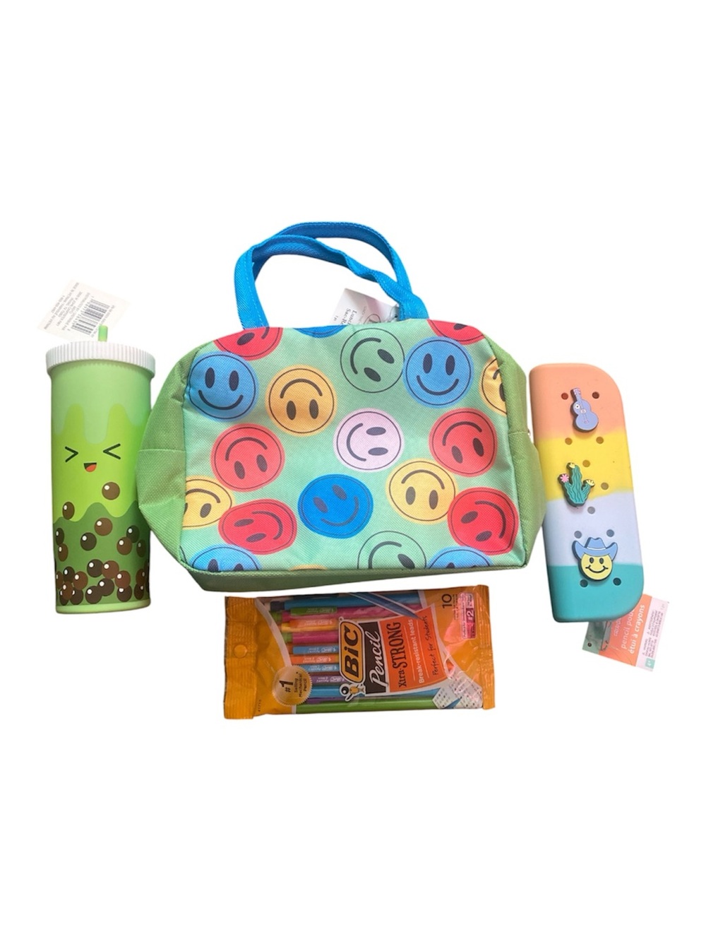 Kids Smiley Face Tote Bag - Multicolor
